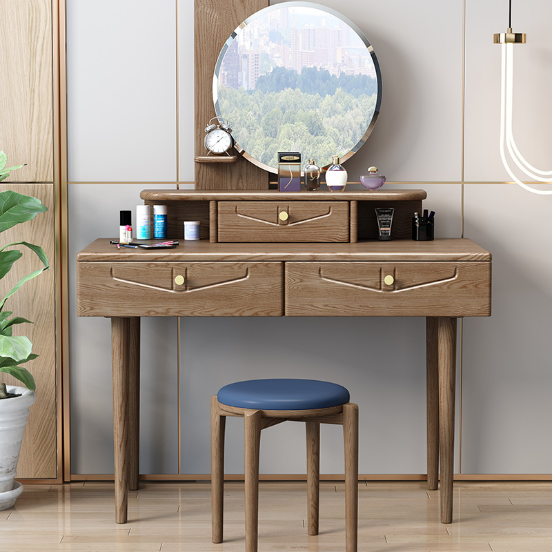 北欧家具 白蜡木全实木梳妆台 北欧家具 白蜡木全实木梳妆台