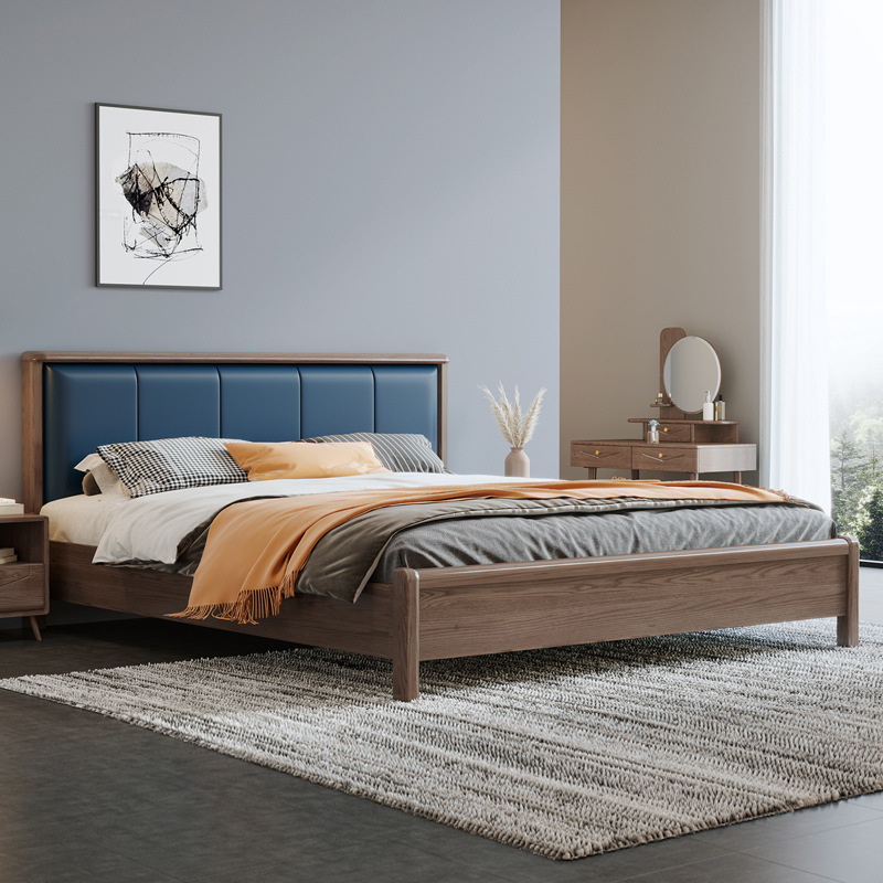 北欧家具 白蜡木实木床现代简约主卧1.8米双人床 北欧家具 白蜡木实木床现代简约主卧1.8米双人床