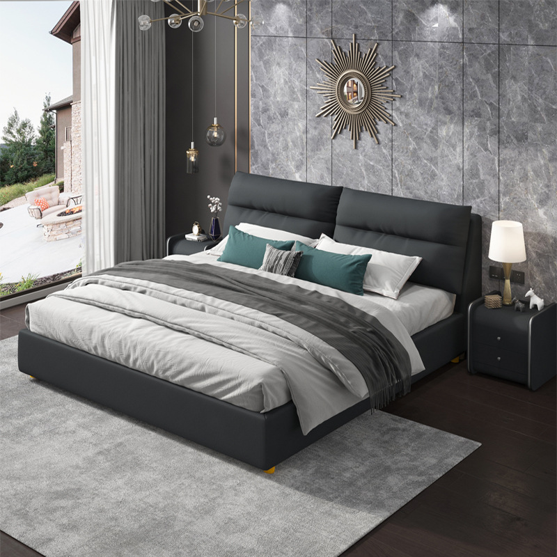 布艺双人床 现代1.8米软包床 1.5米主卧棉麻布床 布艺双人床 现代1.8米软包床 1.5米主卧棉麻布床