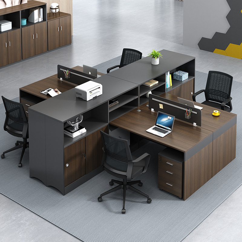 办公家具 简约现代财务桌2/4/6/8位屏风办公桌椅组合 办公家具 简约现代财务桌2/4/6/8位屏风办公桌椅组合