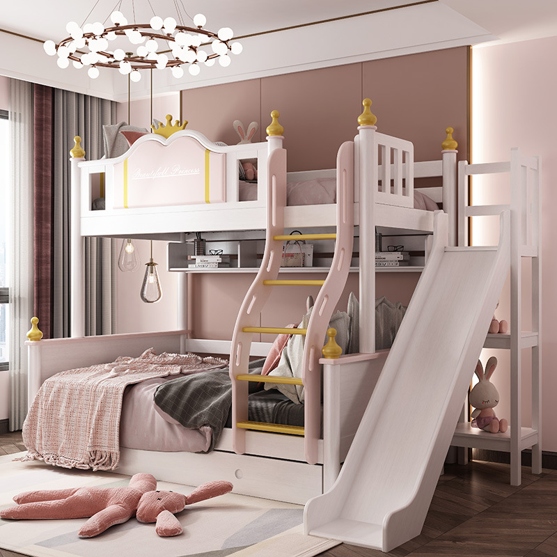儿童家具 双层子母床 卧室高低滑梯儿童床 儿童家具 双层子母床 卧室高低滑梯儿童床