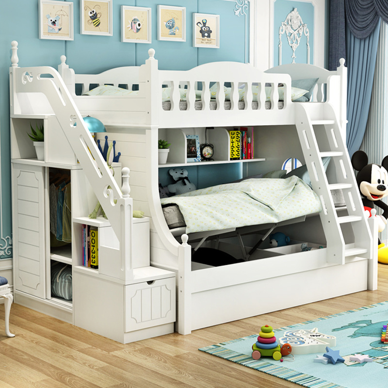 儿童家具 上下双层床儿童子母床卡通清新卧室儿童床 儿童家具 上下双层床儿童子母床卡通清新卧室儿童床