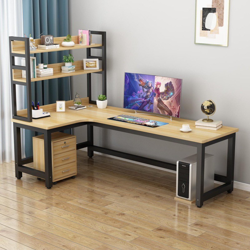 办公家具 转角电脑台式桌书架组合一体 办公家具 转角电脑台式桌书架组合一体