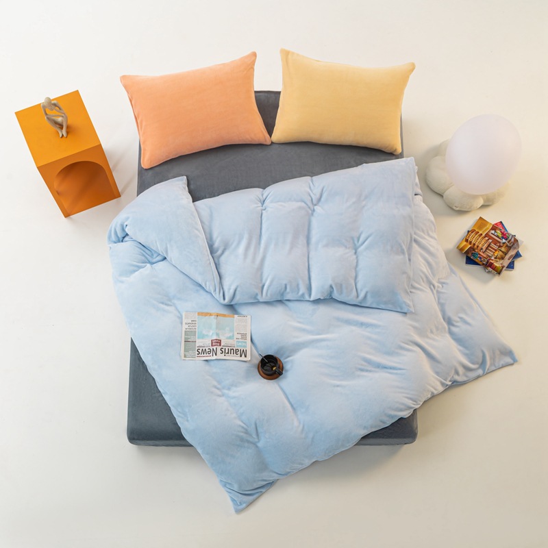 家居家纺 极简糖果色混搭牛奶绒四件套