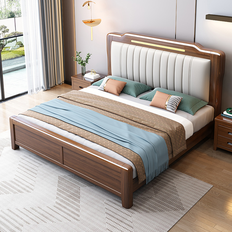 新中式家具 金丝檀木实木床 双人床主卧 新中式家具 金丝檀木实木床 双人床主卧