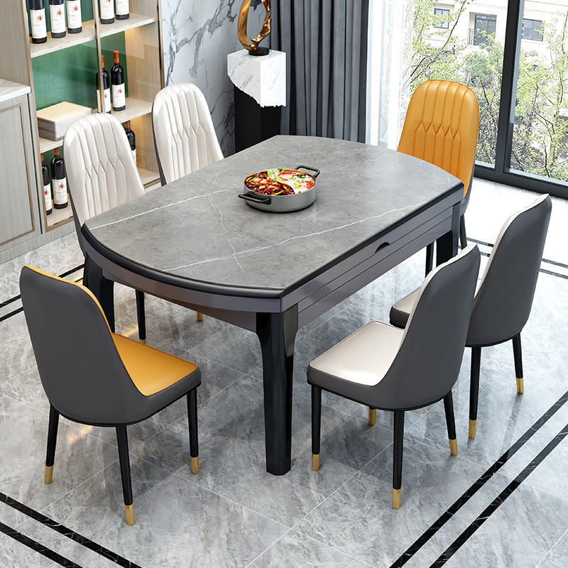 简约家具 岩板餐桌椅 折叠伸缩可变圆桌 简约家具 岩板餐桌椅 折叠伸缩可变圆桌