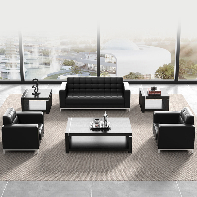 办公家具 简约现代会客接待商务沙发 办公室皮艺沙发 办公家具 简约现代会客接待商务沙发 办公室皮艺沙发