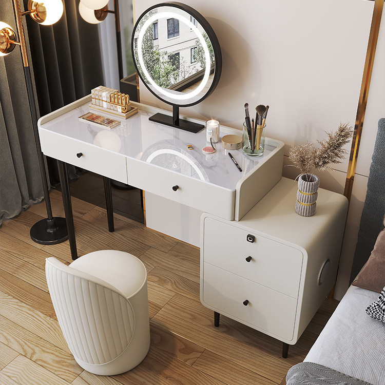 简约家具 岩板梳妆台 网红简约化妆台 一体柜化妆桌子 简约家具 岩板梳妆台 网红简约化妆台 一体柜化妆桌子