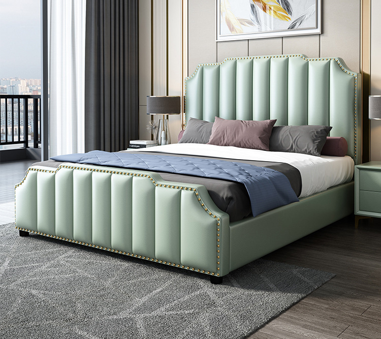 简约家具 轻奢真皮床 现代简约主卧北欧双人床 简约家具 轻奢真皮床 现代简约主卧北欧双人床