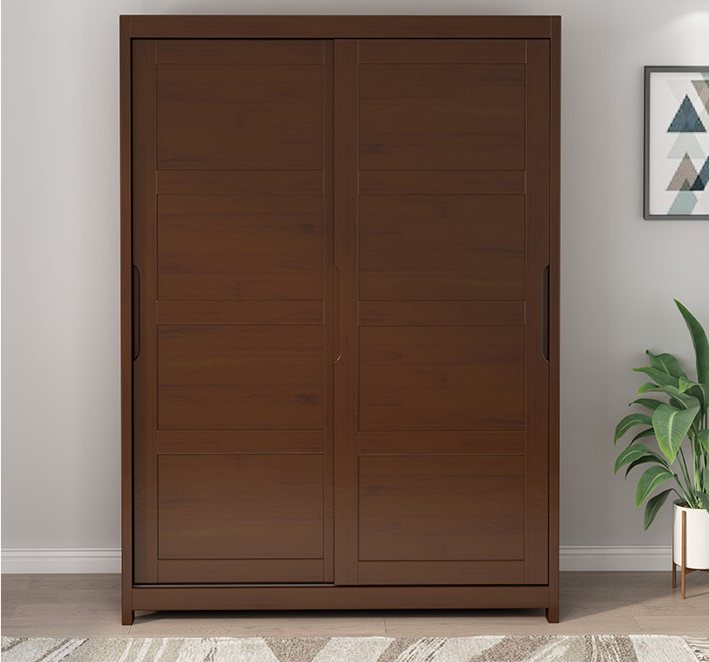 北欧家具 实木推拉门衣柜带顶柜 现代简约原木风移门大衣橱滑门柜子 北欧家具 实木推拉门衣柜带顶柜 现代简约原木风移门大衣橱滑门柜子