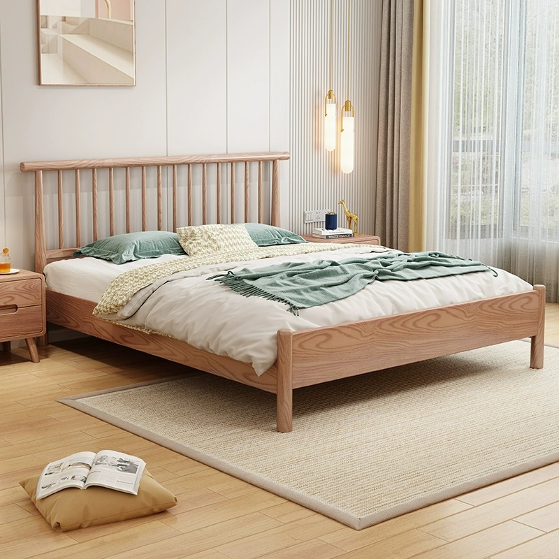 北欧家具 白蜡木实木床 现代简约双人床 北欧家具 白蜡木实木床 现代简约双人床