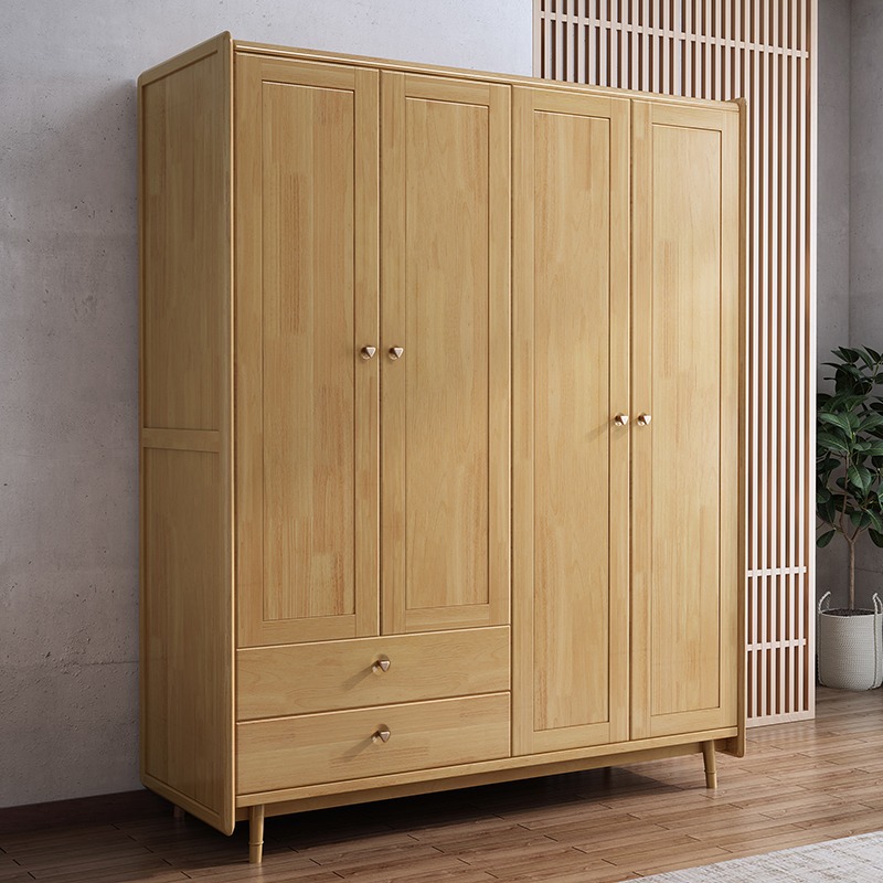 Nordic furniture solid wood wardrobe storage closet solid wood to open the door wardrobe Nordic furniture solid wood wardrobe storage closet solid wood to open the door wardrobe