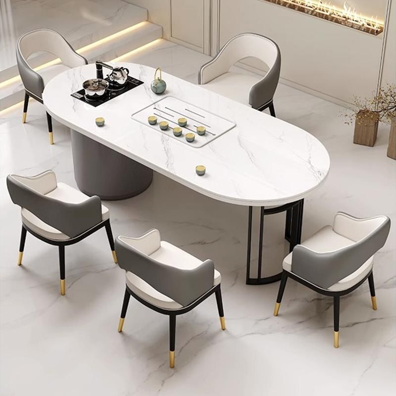 办公家具 轻奢岩板茶桌椅 办公室茶台茶具套装 办公家具 轻奢岩板茶桌椅 办公室茶台茶具套装