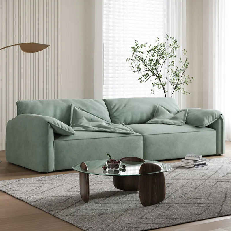 Simple furniture baxter elephant ear technology cloth minimalist Italian small apartment network red lazy fabric sofa Simple furniture baxter elephant ear technology cloth minimalist Italian small apartment network red lazy fabric sofa