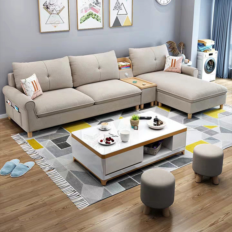 Nordic furniture Nordic fabric sofa modern simple living room latex sofa Nordic furniture Nordic fabric sofa modern simple living room latex sofa