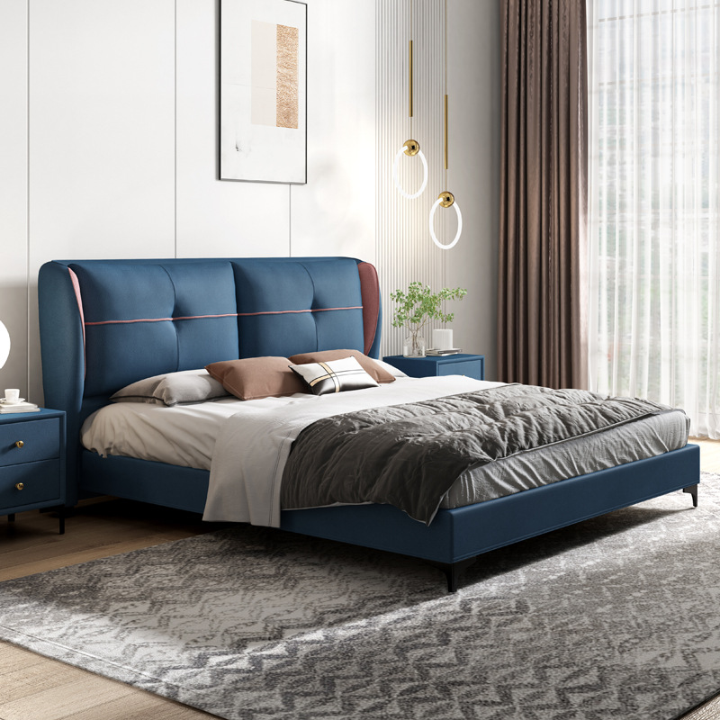 简约家具 主卧布艺床 现代简约科技布婚床 简约家具 主卧布艺床 现代简约科技布婚床