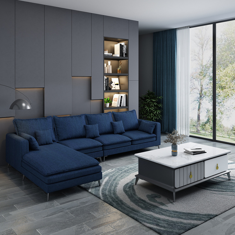 Nordic furniture living room latex new fabric sofa modern simple network red technology cloth sofa Nordic furniture living room latex new fabric sofa modern simple network red technology cloth sofa