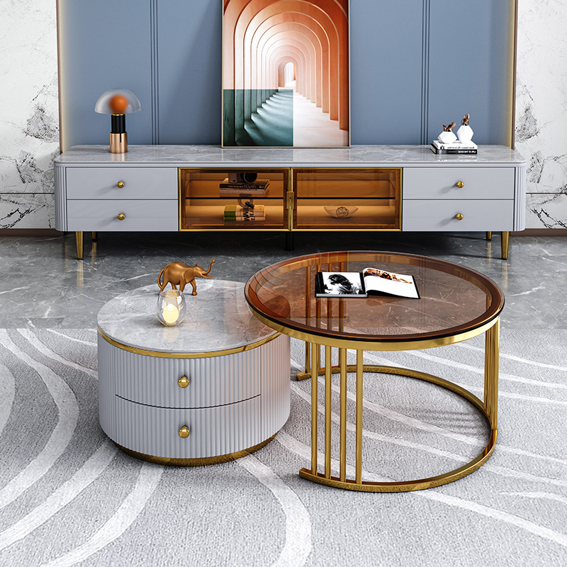 简约轻奢岩板茶几电视柜 家用岩板茶几电视柜 简约轻奢岩板茶几电视柜 家用岩板茶几电视柜