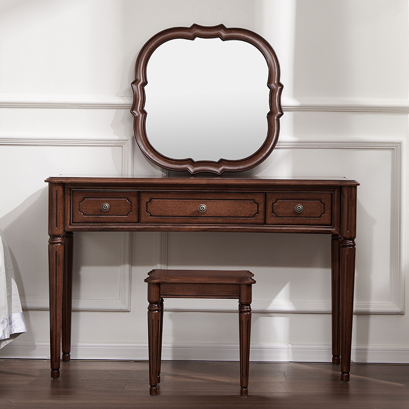 American furniture American solid wood dressing table with mirror desk integrated storage dressing table American furniture American solid wood dressing table with mirror desk integrated storage dressing table