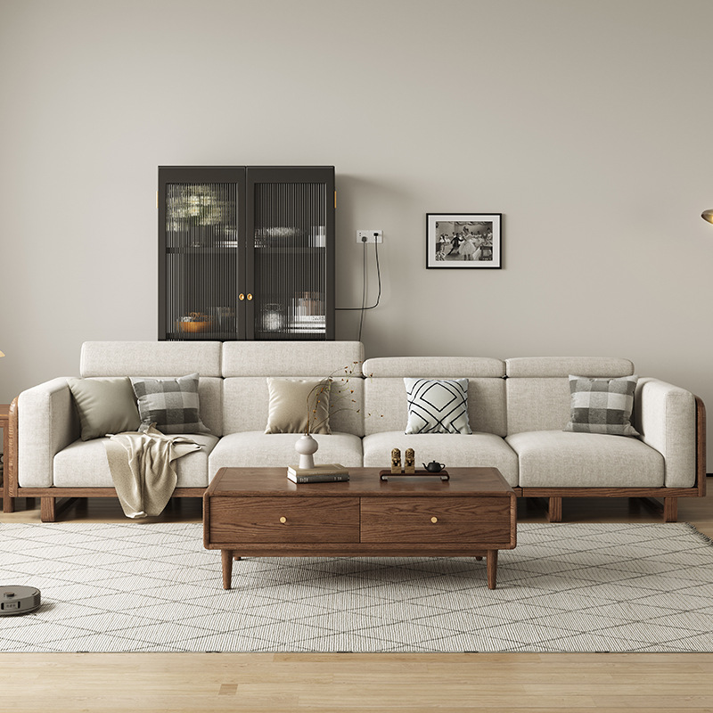 Nordic furniture ash wood all solid wood sofa simple solid wood art sofa Nordic furniture ash wood all solid wood sofa simple solid wood art sofa