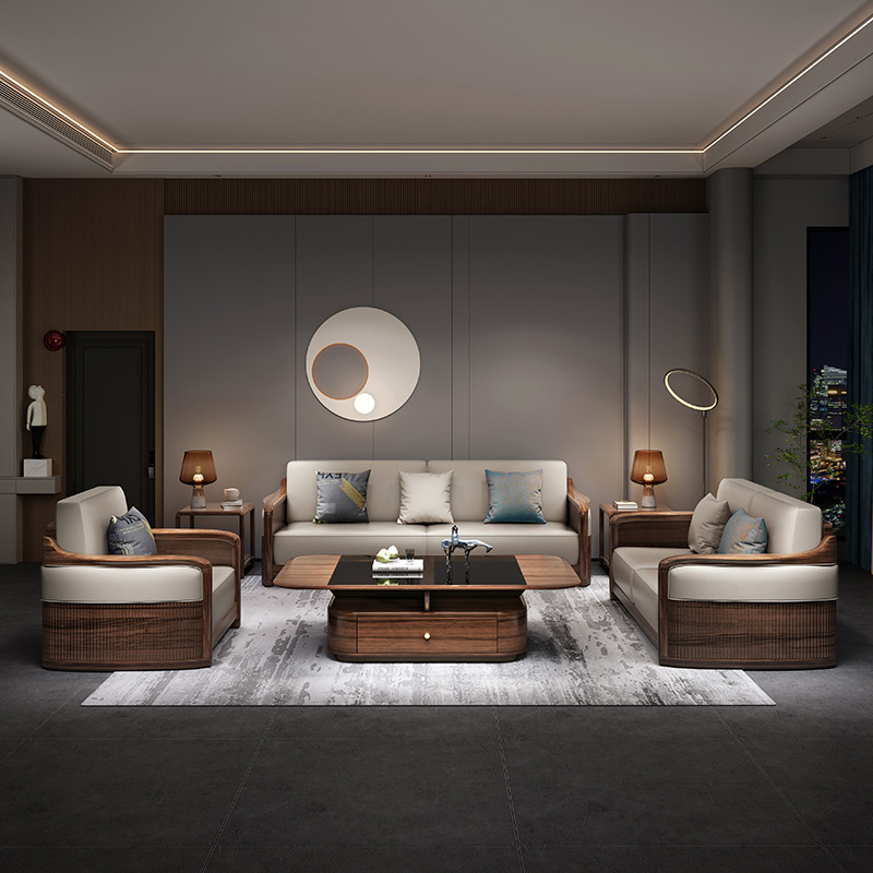 New Chinese furniture South American black walnut all solid wood sofa
