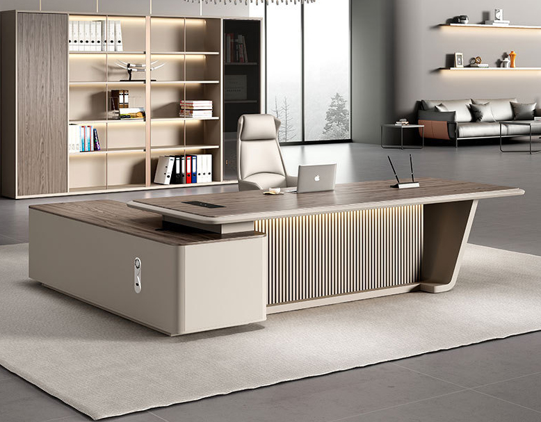 办公家具 轻奢办公室大班台 现代办公家具总裁桌 办公家具 轻奢办公室大班台 现代办公家具总裁桌