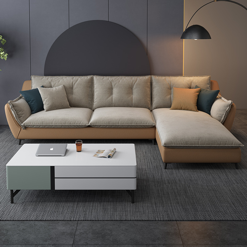 简约家具 欧式科技绒布沙发 现代简约小户型转角沙发 简约家具 欧式科技绒布沙发 现代简约小户型转角沙发