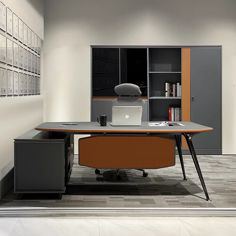 办公家具 创意轻奢老板桌 经理桌总裁大班台桌椅组合 办公家具 创意轻奢老板桌 经理桌总裁大班台桌椅组合