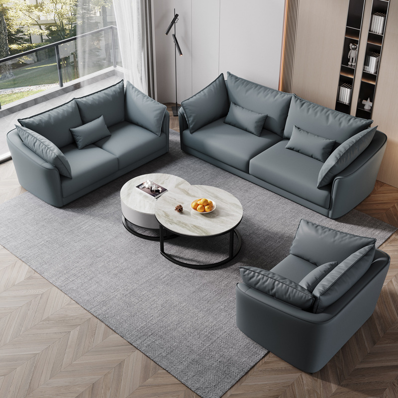 简约家具 意式极简轻奢真皮沙发 直排头层牛皮皮艺沙发 简约家具 意式极简轻奢真皮沙发 直排头层牛皮皮艺沙发