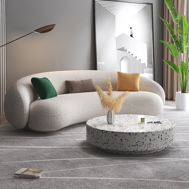 简约家具 异形创意沙发 意式轻奢弧形布艺沙发 简约家具 异形创意沙发 意式轻奢弧形布艺沙发