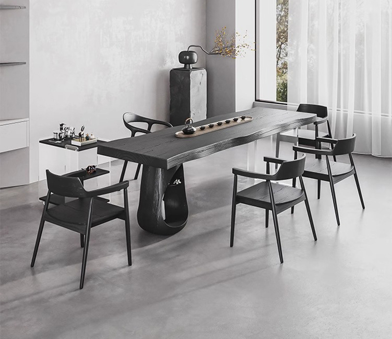 Tea table tea table Solid wood tea table chair wabi-Sabi wind big board Zen tea table Tea table tea table Solid wood tea table chair wabi-Sabi wind big board Zen tea table