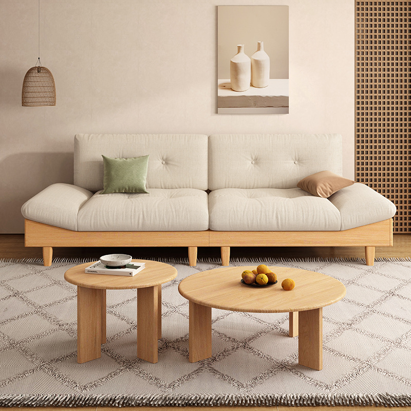 Nordic furniture cloud solid wood sofa down cloth art cream wind sand hair Nordic furniture cloud solid wood sofa down cloth art cream wind sand hair