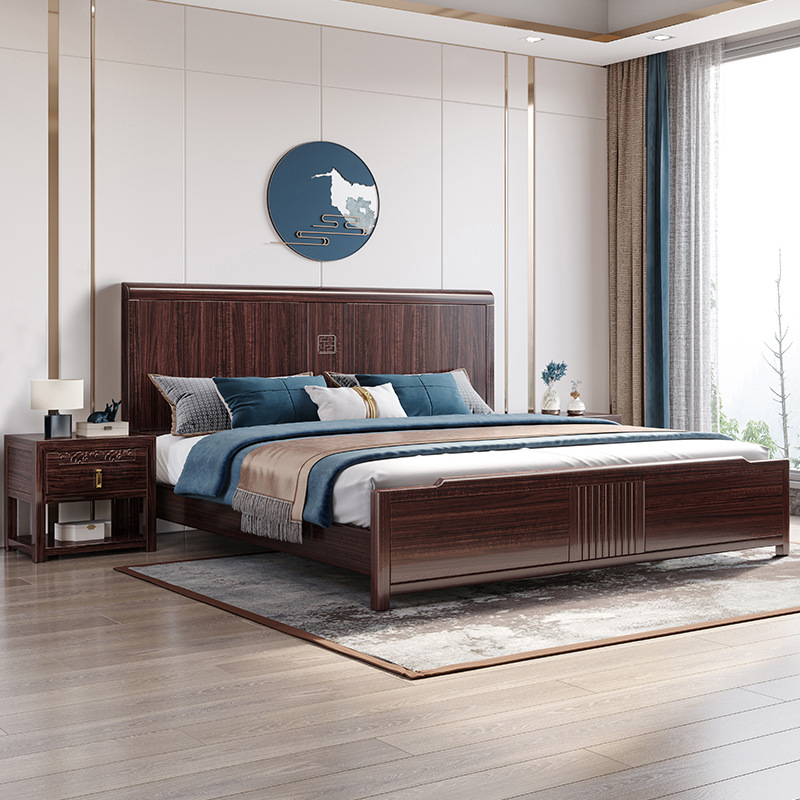 New Chinese solid wood bed: The perfect combination of uginwood charm and modern design New Chinese solid wood bed: The perfect combination of uginwood charm and modern design