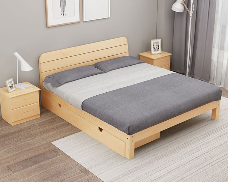 Pine rhyme, simple and not simple - comfortable solid wood bed, a new choice for rental Pine rhyme, simple and not simple - comfortable solid wood bed, a new choice for rental