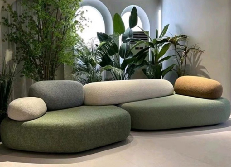 The perfect fusion of fashion and comfort - Italian minimalist cobblestone sofa The perfect fusion of fashion and comfort - Italian minimalist cobblestone sofa