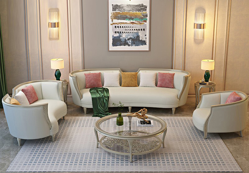 American light luxury solid wood leather sofa modern simple size unit 123 combination leather sofa American light luxury solid wood leather sofa modern simple size unit 123 combination leather sofa