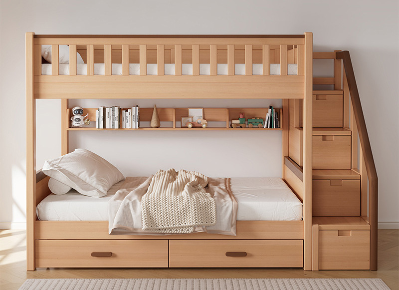 Children's furniture Bunk bunk bed Bunk bed high and low rubber wood solid wood bed Children's furniture Bunk bunk bed Bunk bed high and low rubber wood solid wood bed