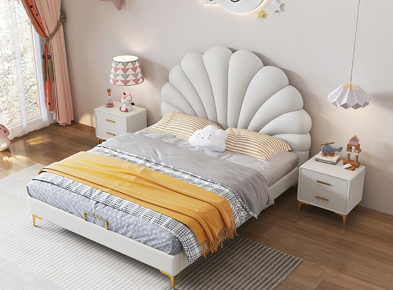 Children's bed Double Bedroom leather bed Modern simple children's Room Storage Girls Princess bed Children's bed Double Bedroom leather bed Modern simple children's Room Storage Girls Princess bed