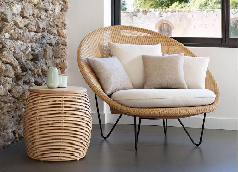 Nordic garden rattan sofa balcony rattan woven small sofa chair lazy rattan chair round leisure chair Nordic garden rattan sofa balcony rattan woven small sofa chair lazy rattan chair round leisure chair