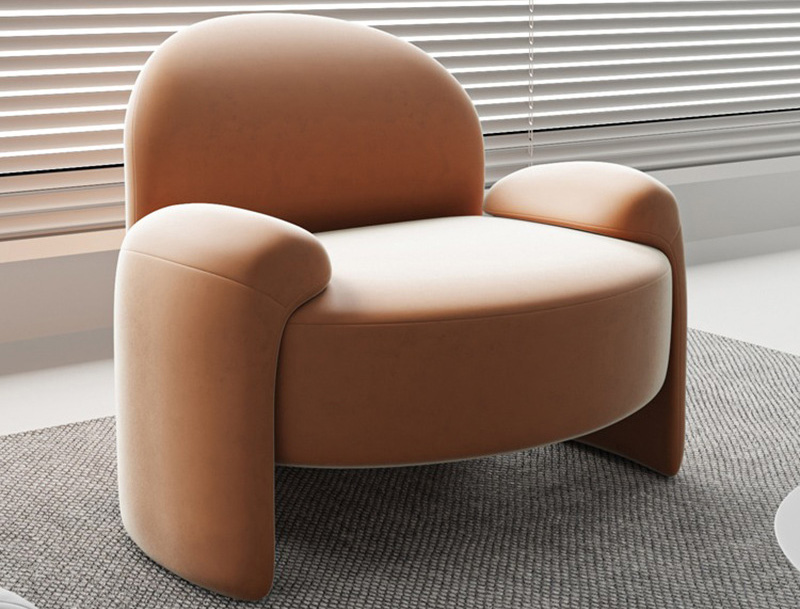 Wabi-sabi single sofa chair lazy casual chair network red cream Nordic modern simple lovely Wabi-sabi single sofa chair lazy casual chair network red cream Nordic modern simple lovely