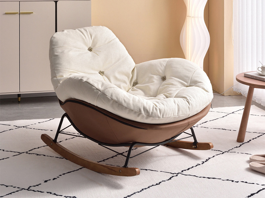 Rocking chair Lazy lounge chair Light luxury rocking chair balcony single sofa Rocking chair Lazy lounge chair Light luxury rocking chair balcony single sofa