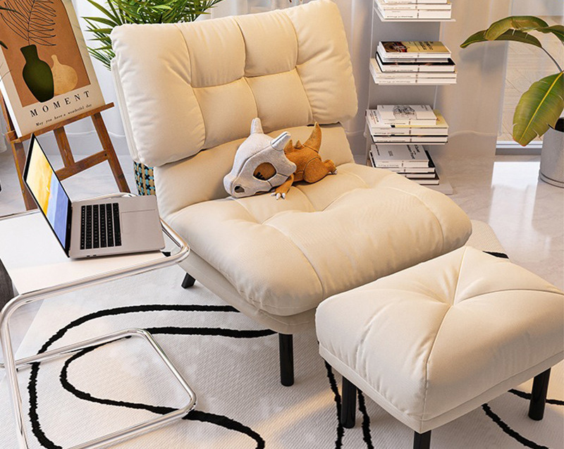 Lounger sofa single balcony lounge chair Folding sofa back-up chair can lie or sleep casual lounger tatami Lounger sofa single balcony lounge chair Folding sofa back-up chair can lie or sleep casual lounger tatami