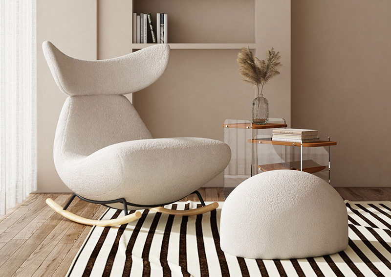 Nordic Rocking chair Recliner Lounge Lounge single sofa Casual lamb fleece lazy rocking chair Nordic Rocking chair Recliner Lounge Lounge single sofa Casual lamb fleece lazy rocking chair