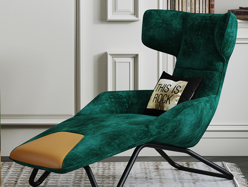 Post-modern simple style chair light luxury Nordic single sofa chair balcony living room lounge chair Post-modern simple style chair light luxury Nordic single sofa chair balcony living room lounge chair