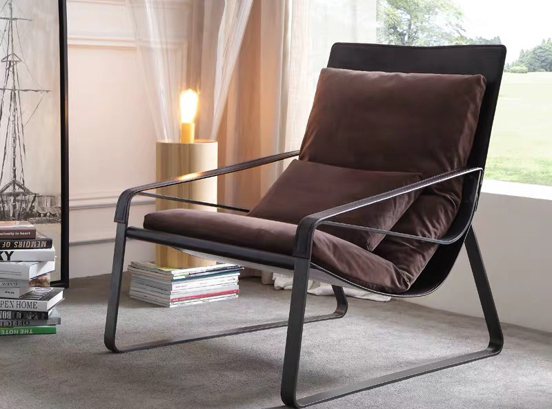 Italian style single sofa Nordic set lounge lounge chair Recliner flannel seat bag tiger chair Italian style single sofa Nordic set lounge lounge chair Recliner flannel seat bag tiger chair