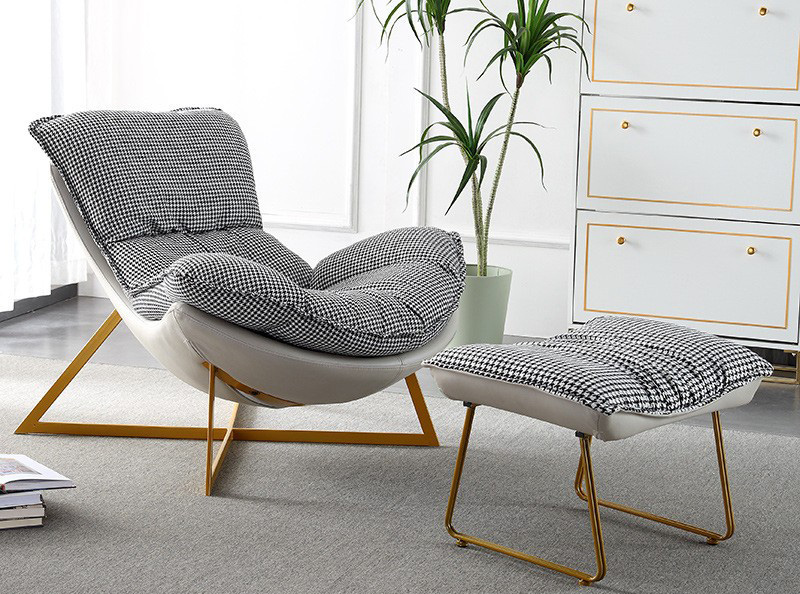Lazy sofa snail chair light luxury living room single sofa recliner modern simple bedroom very simple sun table leisure chair Lazy sofa snail chair light luxury living room single sofa recliner modern simple bedroom very simple sun table leisure chair