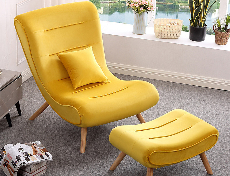 Nordic modern snail chair cloth lazy Tiger recliner Creative balcony single sofa chair Nordic modern snail chair cloth lazy Tiger recliner Creative balcony single sofa chair