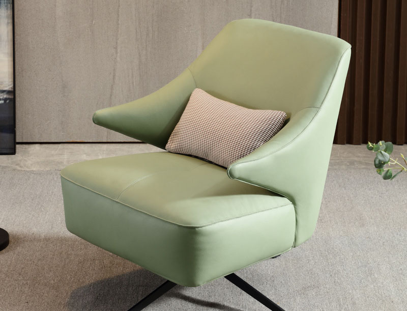 Modern simple sofa chair Leisure chair Light luxury single chair microfiber leather high rebound soft bag double armrest single chair