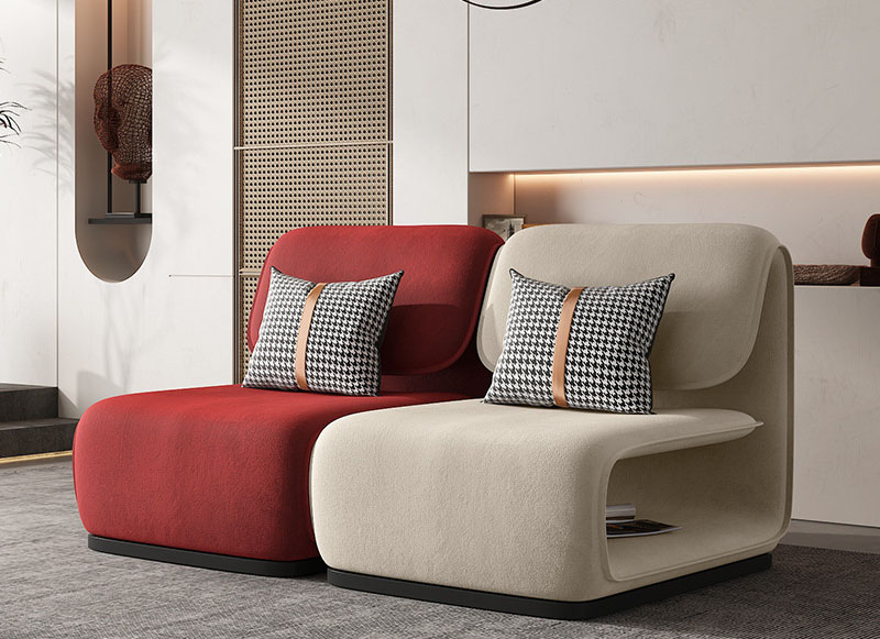 Nordic light luxury lazy sofa very simple about creative leisure chair small apartment single fabric sofa Nordic light luxury lazy sofa very simple about creative leisure chair small apartment single fabric sofa