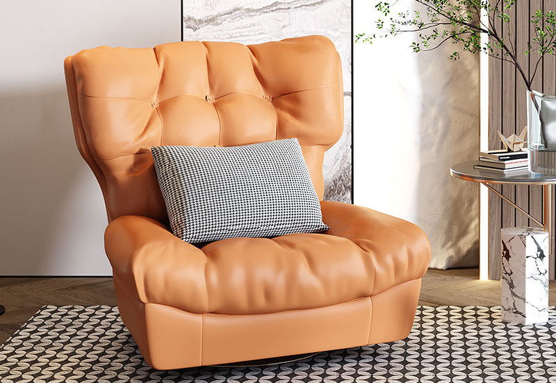 Italian minimalist home network red cloud single chair leisure rotation Nordic living room balcony lazy leather sofa chair Italian minimalist home network red cloud single chair leisure rotation Nordic living room balcony lazy leather sofa chair